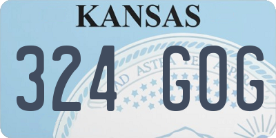 KS license plate 324GOG