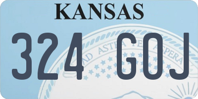 KS license plate 324GOJ