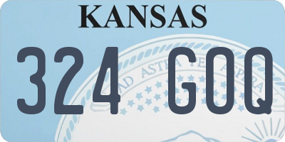 KS license plate 324GOQ