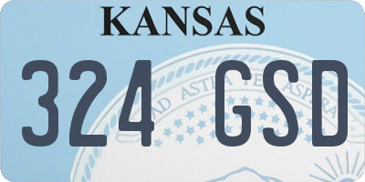 KS license plate 324GSD