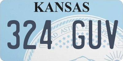 KS license plate 324GUV