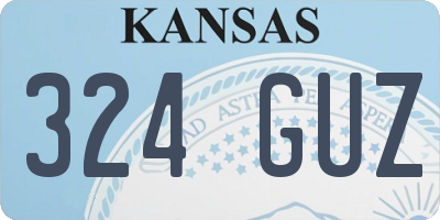 KS license plate 324GUZ
