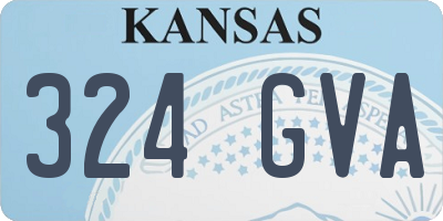 KS license plate 324GVA