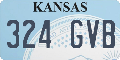 KS license plate 324GVB