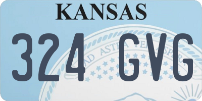 KS license plate 324GVG