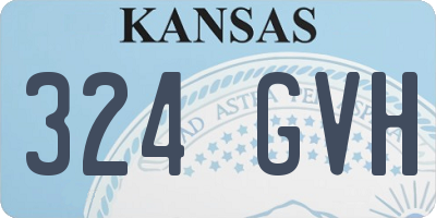 KS license plate 324GVH