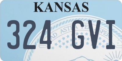 KS license plate 324GVI