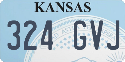 KS license plate 324GVJ