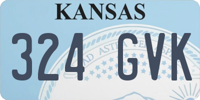 KS license plate 324GVK