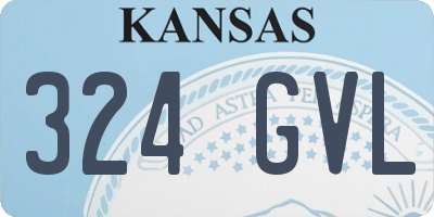 KS license plate 324GVL