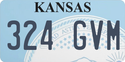 KS license plate 324GVM
