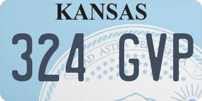 KS license plate 324GVP