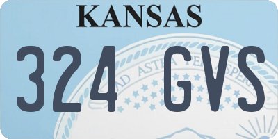 KS license plate 324GVS
