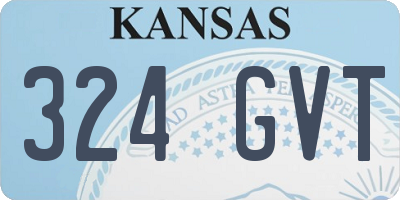 KS license plate 324GVT