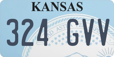 KS license plate 324GVV