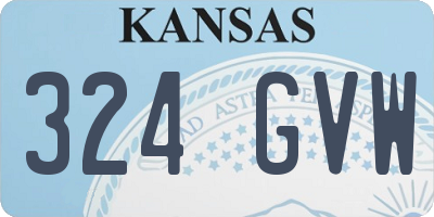 KS license plate 324GVW