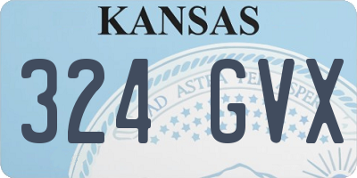 KS license plate 324GVX