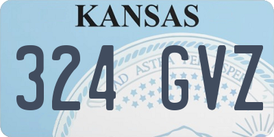 KS license plate 324GVZ