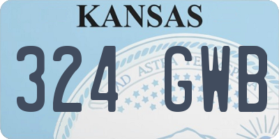KS license plate 324GWB