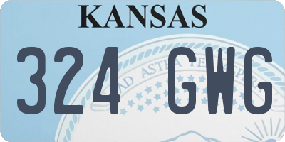 KS license plate 324GWG