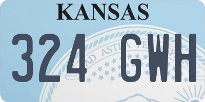 KS license plate 324GWH