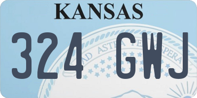 KS license plate 324GWJ