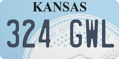 KS license plate 324GWL