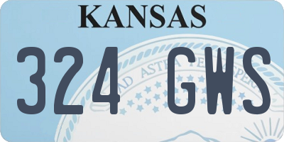 KS license plate 324GWS