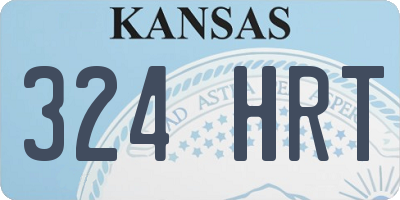 KS license plate 324HRT
