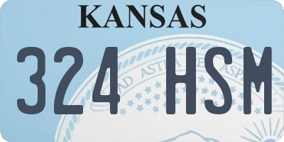 KS license plate 324HSM