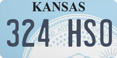 KS license plate 324HSO