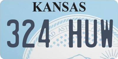 KS license plate 324HUW