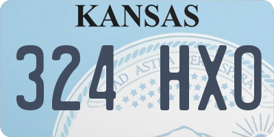 KS license plate 324HXO