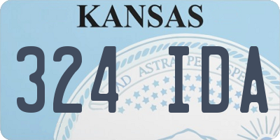 KS license plate 324IDA