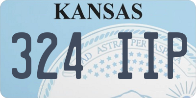 KS license plate 324IIP