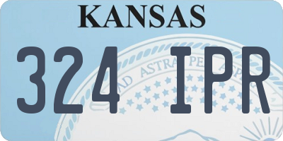 KS license plate 324IPR