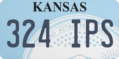KS license plate 324IPS