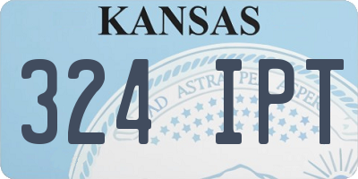 KS license plate 324IPT