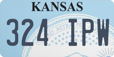 KS license plate 324IPW