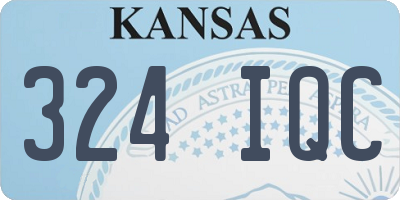 KS license plate 324IQC