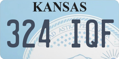 KS license plate 324IQF