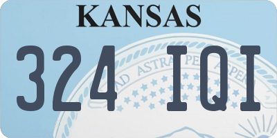 KS license plate 324IQI