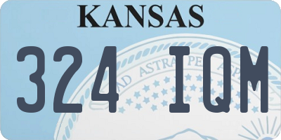 KS license plate 324IQM