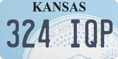 KS license plate 324IQP