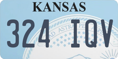 KS license plate 324IQV