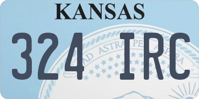 KS license plate 324IRC