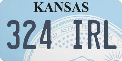 KS license plate 324IRL