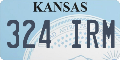 KS license plate 324IRM