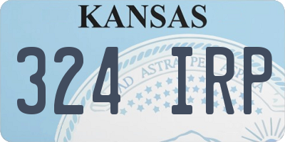 KS license plate 324IRP