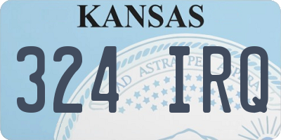 KS license plate 324IRQ
